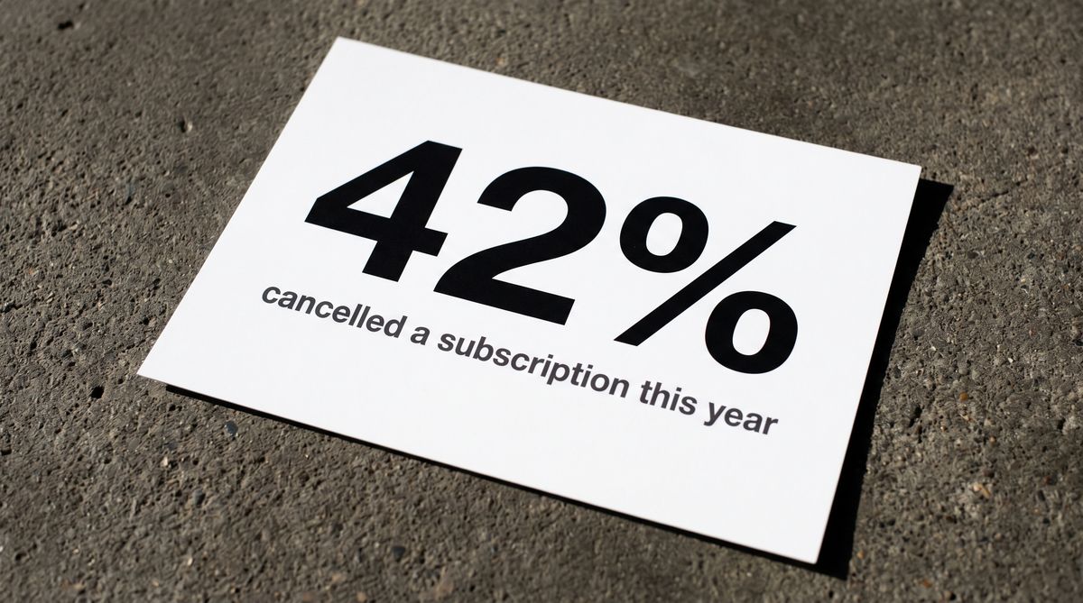 42 percent of consumers cancelled a subscription this year