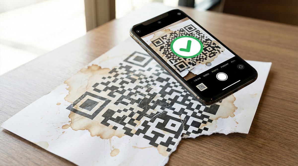 QR-kod Felkorrigering: Varfoer Skadade Koder Fortfarande Fungerar