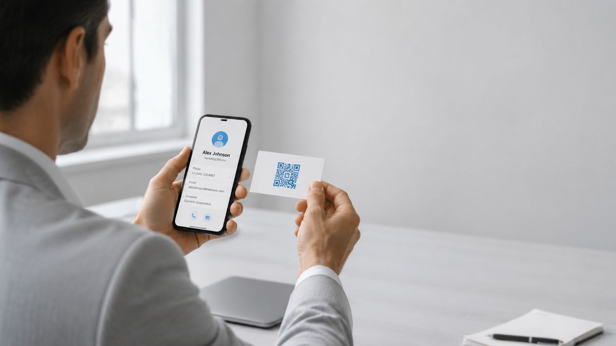 vCard QR code: dimiourgise mia psifiaki karta epafis pou skanetai amesa